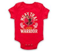 My Icona Art & Clothing Muay Thai Warrior Marziali Esperto Baby Grow Rosso 2 mesi