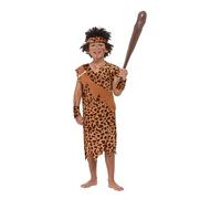 My Illusions Costume da caveboy preistorico dell'età della pietra, per bambini, per Halloween, taglia M, 7-9 anni