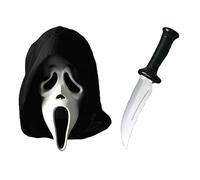 My Illusions Set di accessori per costume di Halloween per adulti con maschera e coltello, con licenza ufficiale Scream GhostFace (coltello corto)
