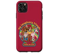 My Imaginary Friends Unicorn Alien Bigfoot Retro Adult Humor Custodia per iPhone 11 Pro Max
