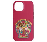 My Imaginary Friends Unicorn Alien Bigfoot Retro Adult Humor Custodia per iPhone 15