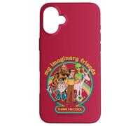 My Imaginary Friends Unicorn Alien Bigfoot Retro Adult Humor Custodia per iPhone 16 Plus