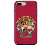 My Imaginary Friends Unicorn Alien Bigfoot Retro Adult Humor Custodia per iPhone 7 Plus/8 Plus