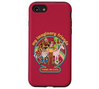 My Imaginary Friends Unicorn Alien Bigfoot Retro Adult Humor Custodia per iPhone SE (2020) / 7 / 8