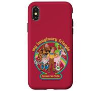 My Imaginary Friends Unicorn Alien Bigfoot Retro Adult Humor Custodia per iPhone X/XS