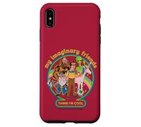 My Imaginary Friends Unicorn Alien Bigfoot Retro Adult Humor Custodia per iPhone XS Max