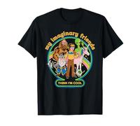 My Imaginary Friends Unicorn Alien Bigfoot Retro Adult Humor Maglietta