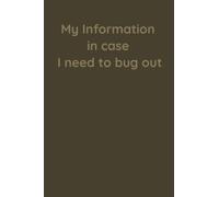 My information in case I need to bug out: Contact, financial and personal asset information