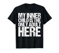 My Inner Child is the Only Adult Here Shirt Funny Gen Z Maglietta