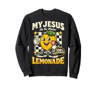 My Jesus He Be Making Lemonade Faith Retro Groovy Apparel Felpa