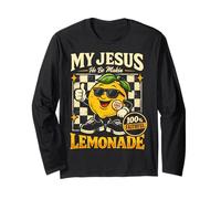 My Jesus He Be Making Lemonade Faith Retro Groovy Apparel Maglia a Manica