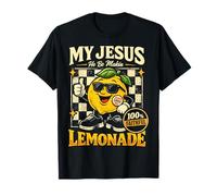 My Jesus He Be Making Lemonade Faith Retro Groovy Apparel Maglietta