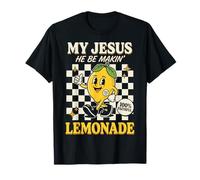 My Jesus He Be Making Lemonade Faith Retro Groovy Apparel Maglietta