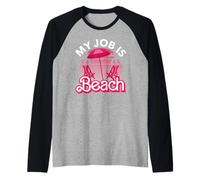 My Job Is Beach Retro Beach Lover Matching Summer Vacation Maglia con Maniche Raglan