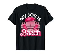 My Job Is Beach Retro Beach Lover Matching Summer Vacation Maglietta