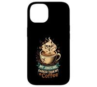 My Jokes Are Darker Than My Coffee Skull Steam Custodia per iPhone 14