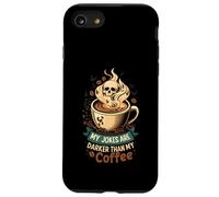 My Jokes Are Darker Than My Coffee Skull Steam Custodia per iPhone SE (2020) / 7/8