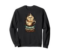 My Jokes Are Darker Than My Coffee Skull Steam Felpa