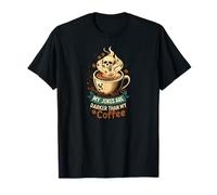 My Jokes Are Darker Than My Coffee Skull Steam Maglietta