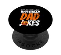 My Jokes Are Official Dad Jokes Halloween Pumpkin Humor PopSockets PopGrip Adesivo