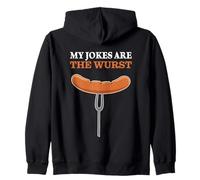 My Jokes Are The Wurst Bad Joke Punny Felpa con Cappuccio