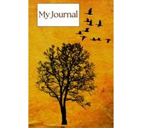 My Journal / Notebook / Diary Gold Autumn Art / Beautiful Fall, reflection time, mysterious birds and lonely trees