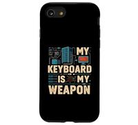 My Keyboard Is My Weapon Coder Programmer Tech Custodia per iPhone SE (2020) / 7/8
