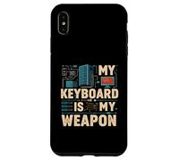 My Keyboard Is My Weapon Coder Programmer Tech Custodia per iPhone XS Max