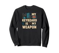 My Keyboard Is My Weapon Coder Programmer Tech Felpa