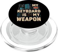 My Keyboard Is My Weapon Coder Programmer Tech PopSockets PopGrip per MagSafe