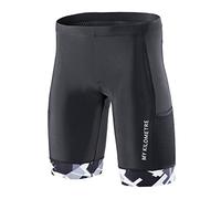 MY KILOMETRE Pantaloncini da Triathlon Uomo - Culotte da Ciclismo Professionale con 2 Tasche Lateralit, Traspirante & Asciugatura Rapida UPF 50+ per Nuoto e Corsa