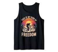 My Kind of Freedom Bikepacking Natura Ciclismo Retro Tramonto Canotta