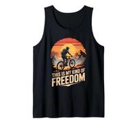 My Kind of Freedom Bikepacking Natura Ciclismo Retro Tramonto Canotta