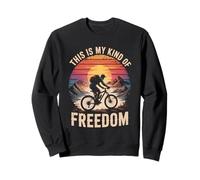 My Kind of Freedom Bikepacking Natura Ciclismo Retro Tramonto Felpa