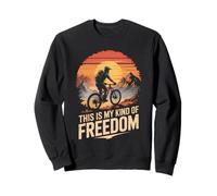 My Kind of Freedom Bikepacking Natura Ciclismo Retro Tramonto Felpa