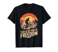 My Kind of Freedom Bikepacking Natura Ciclismo Retro Tramonto Maglietta