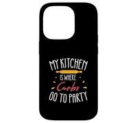 My Kitchen Is Where Carbs Go To Party Divertenti decorazioni per torte Custodia per iPhone 14 Pro