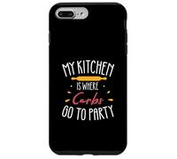 My Kitchen Is Where Carbs Go To Party Divertenti decorazioni per torte Custodia per iPhone 7 Plus/8 Plus
