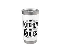 My Kitchen My Rules - Citazione divertente per chef in cucina Bicchiere termico in acciaio inox doppia parete