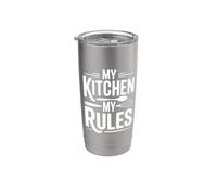 My Kitchen My Rules - Citazione divertente per chef in cucina Bicchiere termico in acciaio inox doppia parete
