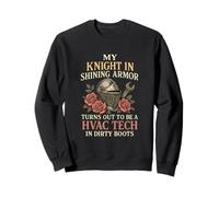 My Knight in Shining Divertente HVAC Tech Moglie Donne Ragazze Felpa