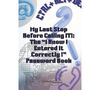 My Last Stop Before Calling IT! "I Know I Entered It Correctly!" Password Book