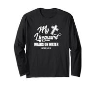 My Lifeguard Walks On Water Religion Versi Regalo Maglia a Manica