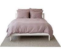 My Linen Home Set Copripiumino/Biancheria da Letto in Lino Lavato (100% StoneWashed) Rosa polveroso, 1 Copripiumino 135x200 cm e 1 Federa Cuscino Lino 40x80 cm I Copripiumino Con Cerniera