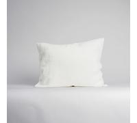 My Linen Home - Set di 2 Federe in Lino & Cotone, Federe Cuscini 65x65 cm, Federe Cuscino Letto Colore Bianco Latte, Copricuscino Letto Prelavate non si Restringono, Copri Cuscino Letto 150 g/m²