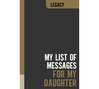 My List of Messages for My Daughter: Keepsake Journal For Documenting Things I Want My Child to Know