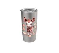 My Little Okapi Forest Giraffe Zoo Animal Cute Bicchiere termico in acciaio inox doppia parete