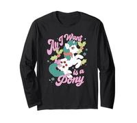 My Little Pony Christmas all I Want Is A Pony Vintage Poster Maglia a Manica
