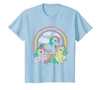 My Little Pony Classic Ponies with Logo Maglietta, Bambini, Celeste, 8 Anni