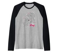 My Little Pony Cute Anatomy of A Pony Line Art Maglia con Maniche Raglan